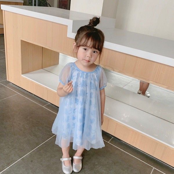 H19117 61 pop princess Aisha chiffon dress girl princess skirt
