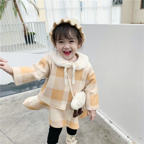 2019 caviar children's winter 1-5-year-old Plaid C...