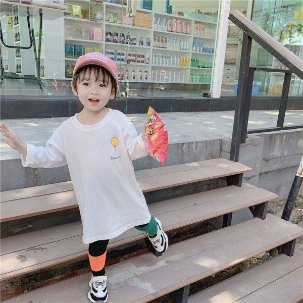 2020 spring two caviar children's wear 1-5-year-old girl baby cartoon long t leisure skirt long sleeve