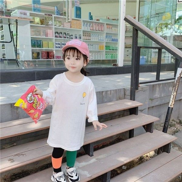 2020 spring two caviar children's wear 1-5-year-old girl baby cartoon long t leisure skirt long sleeve