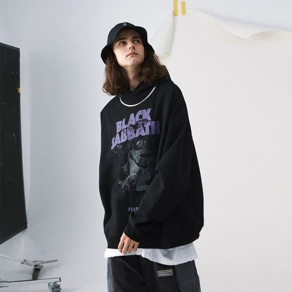 #Ovdy 19fw original fashion brand men's and women's couple's bodyguard Hoodie rock band black holiday theme
