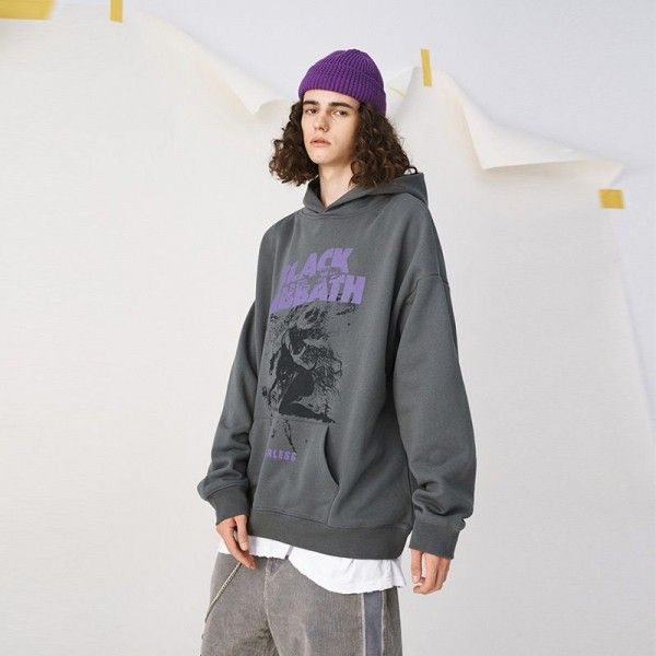 #Ovdy 19fw original fashion brand men's and women's couple's bodyguard Hoodie rock band black holiday theme
