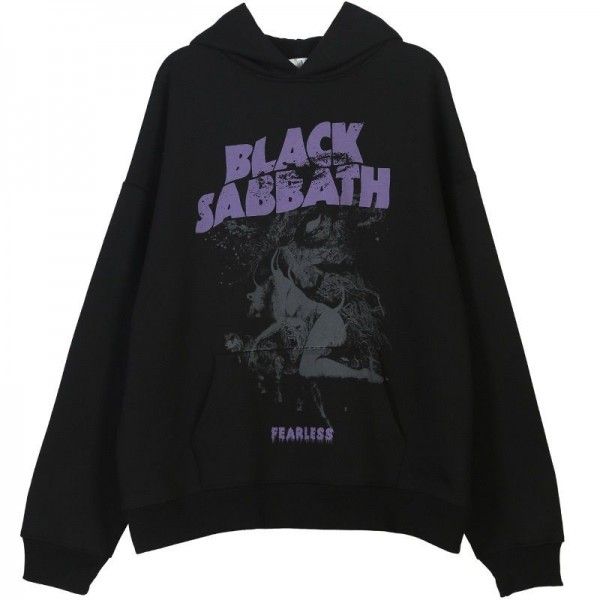 #Ovdy 19fw original fashion brand men's and women's couple's bodyguard Hoodie rock band black holiday theme
