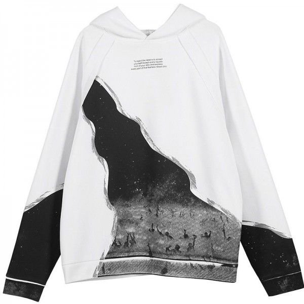 #Ovdy 19fw original Guochao brand men's and women's Hooded Sweater purgatory theme Raglan Fleece Hoodie
