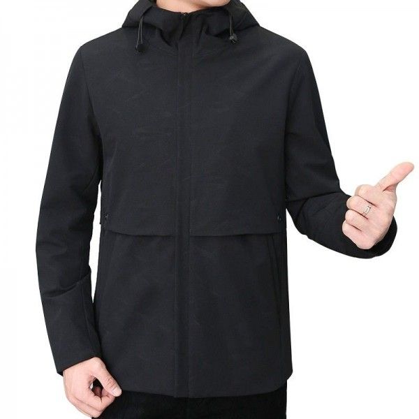 Pipe shark spring new men's jacket body leisure sports large coat men's slim jacket coat
