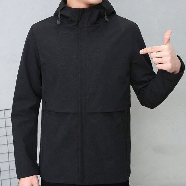 Pipe shark spring new men's jacket body leisure sports large coat men's slim jacket coat
