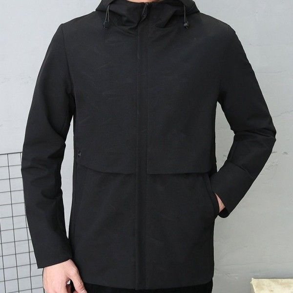 Pipe shark spring new men's jacket body leisure sports large coat men's slim jacket coat
