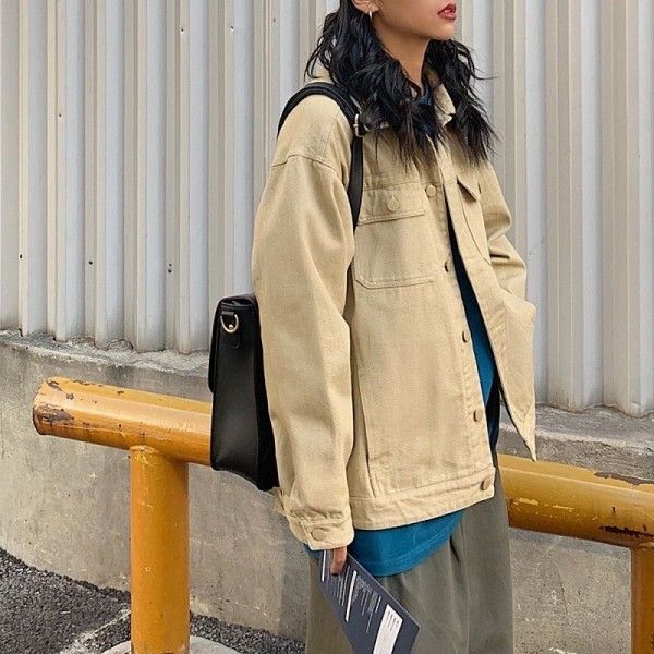 Chaowai 2020 spring new bright line tooling jacket men's ins Japanese couple Multi Pocket men's coat
