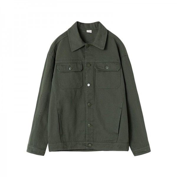 Chaowai 2020 spring new bright line tooling jacket men's ins Japanese couple Multi Pocket men's coat
