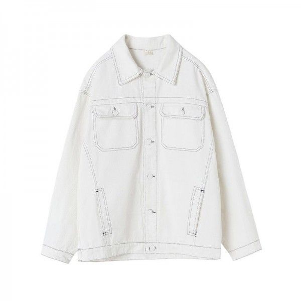 Chaowai 2020 spring new bright line tooling jacket men's ins Japanese couple Multi Pocket men's coat
