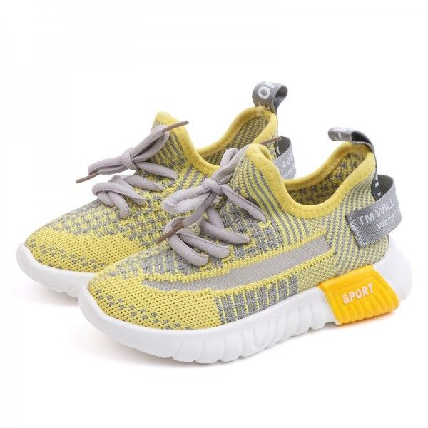 2020 summer new children's sports shoes men's and women's breathable flying mesh shoes terracotta warriors coconut shoes
