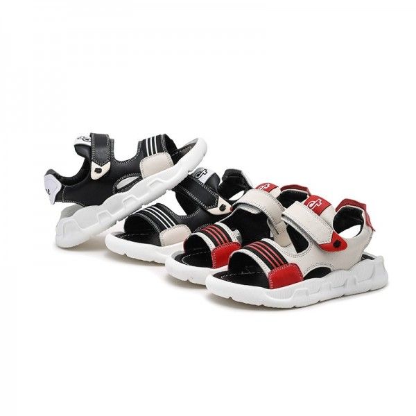 Korean fashion children's sandals boy 2020 summer new color matching soft sole comfortable casual all-around beach shoes man
