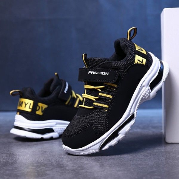 Boys' sneakers 2019 new fashion leisure breathable Korean spring shoes mesh children's spring and autumn middle school kids
