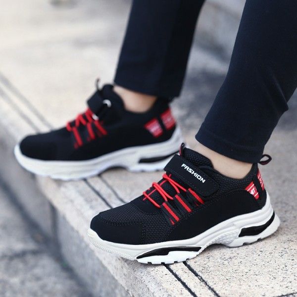 Boys' sneakers 2019 new fashion leisure breathable Korean spring shoes mesh children's spring and autumn middle school kids
