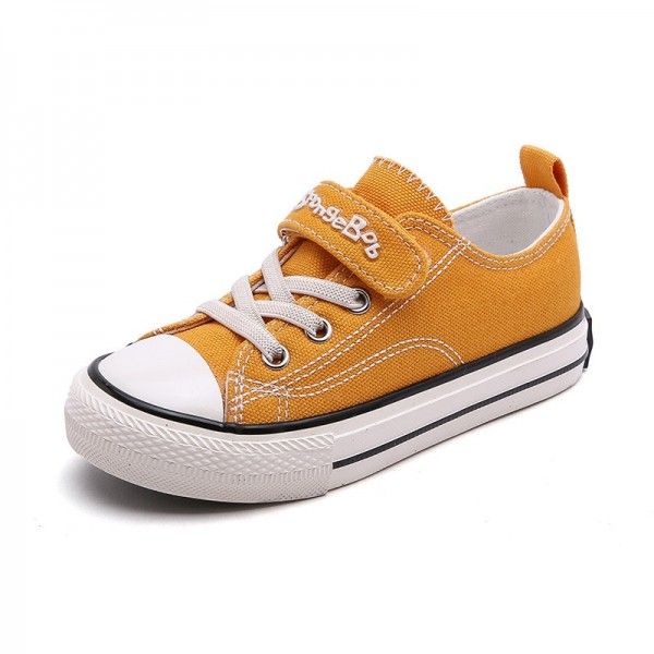 Sponge baby 2020 new versatile shoes breathable casual cloth shoes low top Velcro children's canvas shoes 7151
