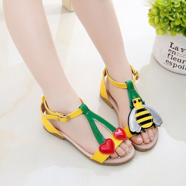 Little bee girls' sandals 2020 summer new Korean a...