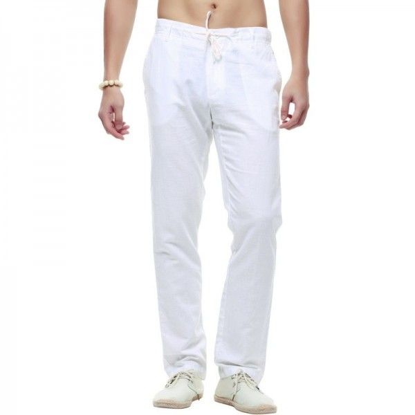 Chinese style Amazon spring and autumn new cotton and hemp leisure pants men's loose large casual straight pants
