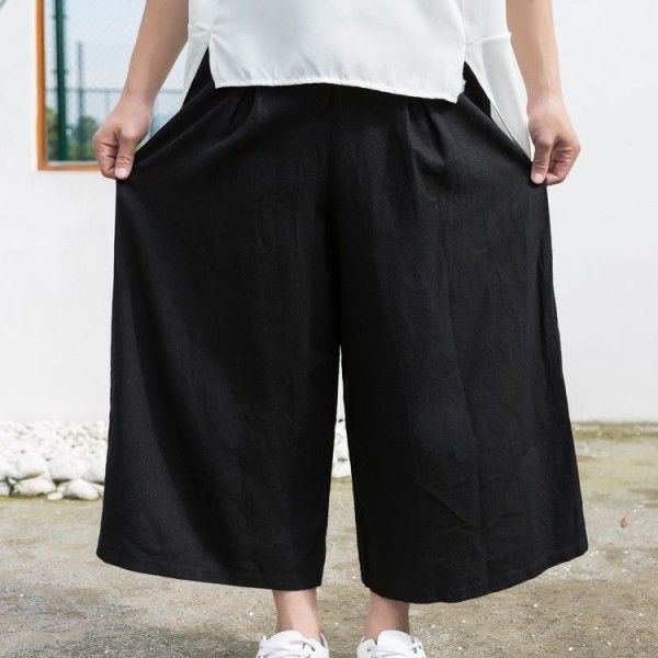 Korean Trend cropped pants trendy men's pants line...