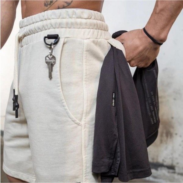 Cross border new muscle brothers fitness shorts summer casual loose pants men's training pants cotton
