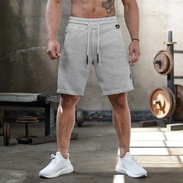 Cross border new muscle brothers fitness shorts summer casual loose pants men's training pants cotton
