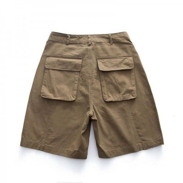 Chaowai 2020 summer new youth shorts day wear loose retro overalls men's mid pants

