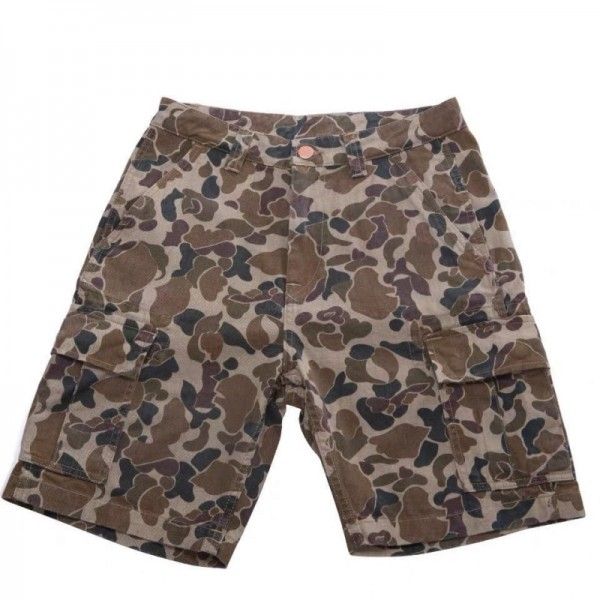 Summer camouflage tooling shorts Korean youth fashion camouflage shorts Guochao five point pants men's fashion loose pants
