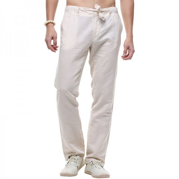 Chinese style Amazon spring and autumn new cotton and hemp leisure pants men's loose large casual straight pants
