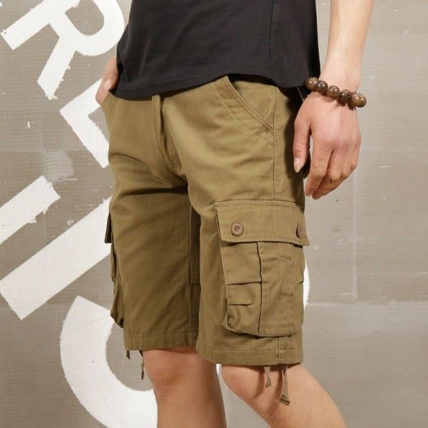 Summer work casual pants men's Shorts New plus men's five part multi bag pants men's casual large size pants
