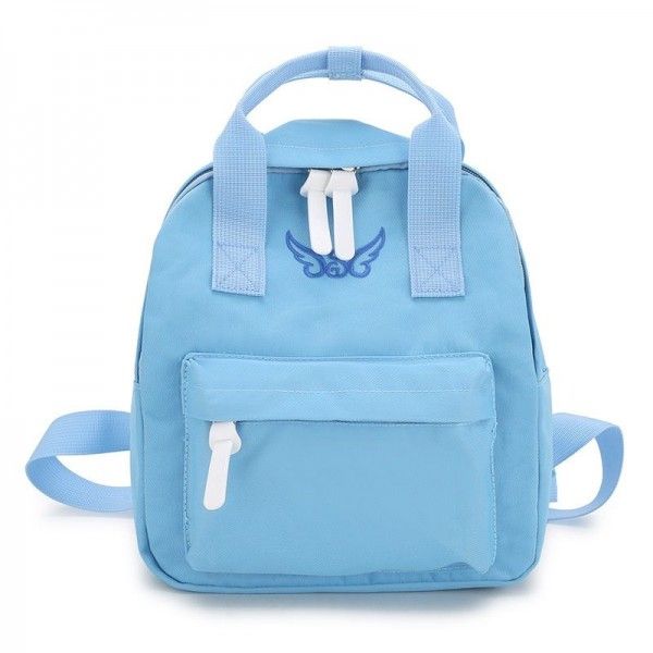 Wholesale children's bag new style Canvas Backpack in spring and summer 2019 kindergarten women's College style 1-5 embroidered schoolbag