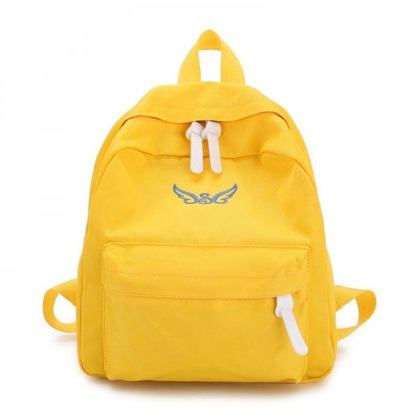 Wholesale children's bag new style Canvas Backpack in spring and summer 2019 kindergarten women's College style 1-5 embroidered schoolbag