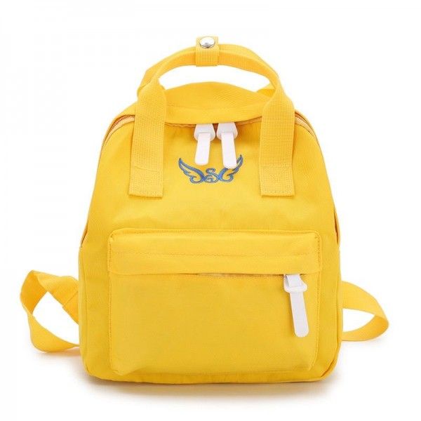 Wholesale children's bag new style Canvas Backpack in spring and summer 2019 kindergarten women's College style 1-5 embroidered schoolbag