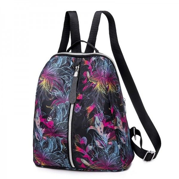 Double shoulder bag for women 2019 new Korean student bag fashion printed Oxford canvas travel bag