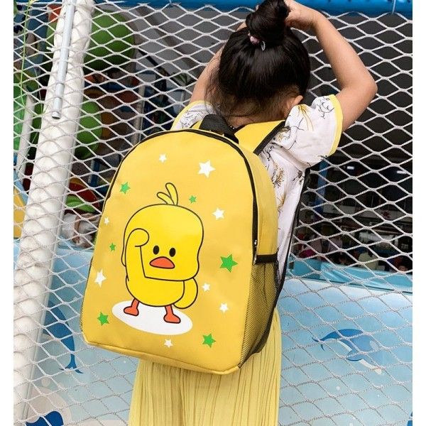 Canvas children's bag kindergarten backpack boys and girls children 3-5-6-8-year-old children's small and medium class schoolbag