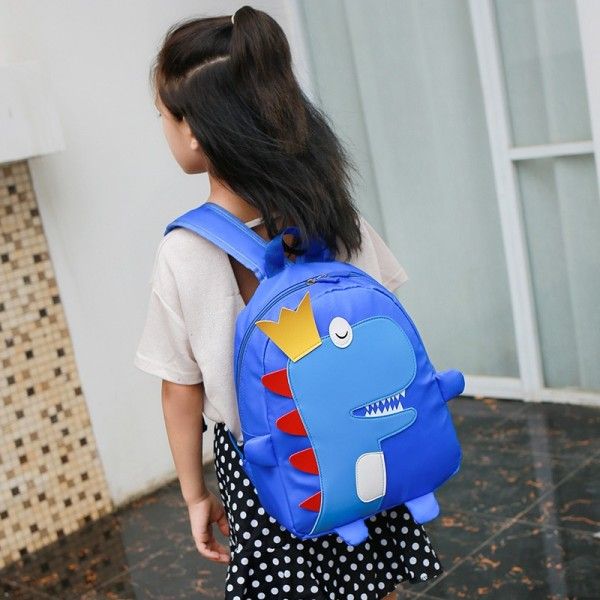 Factory direct sales cross border pop cartoon cute children's schoolbag dinosaur backpack kindergarten anti loss backpack trend