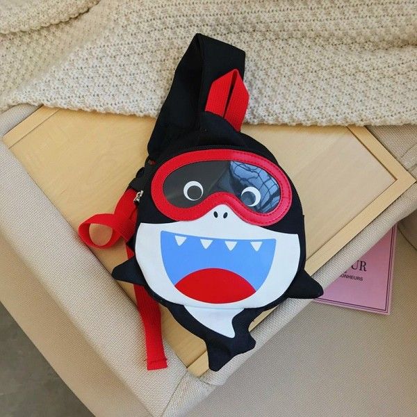 2019 New South Korean children's and girls' mini contrast shark one shoulder slant span small bag wholesale