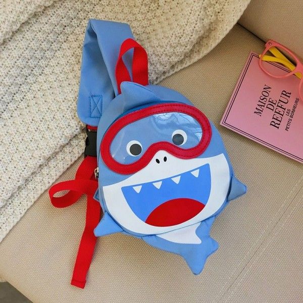 2019 New South Korean children's and girls' mini contrast shark one shoulder slant span small bag wholesale