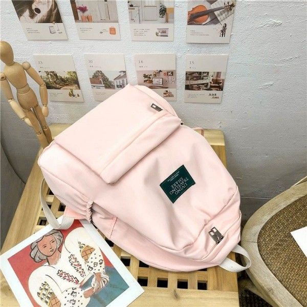 2019 new Korean college style art label student schoolbag Korean new leisure versatile backpack wholesale