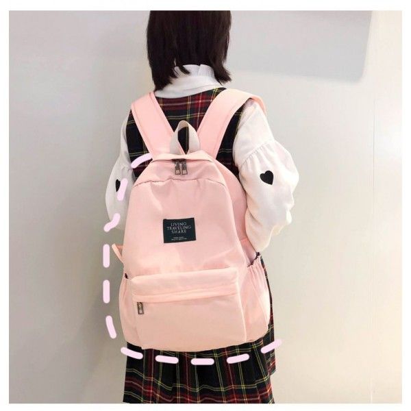 2019 new Korean college style art label student schoolbag Korean new leisure versatile backpack wholesale