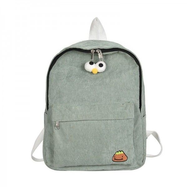 2020 new Korean corduroy student bag 6-12-year-old primary school children's bag men's and women's junior high school double wholesale