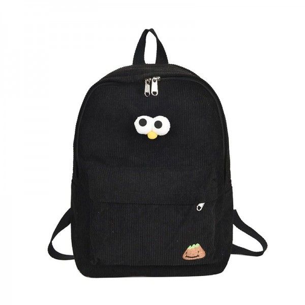 2020 new Korean corduroy student bag 6-12-year-old primary school children's bag men's and women's junior high school double wholesale