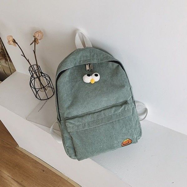 2020 new Korean corduroy student bag 6-12-year-old...