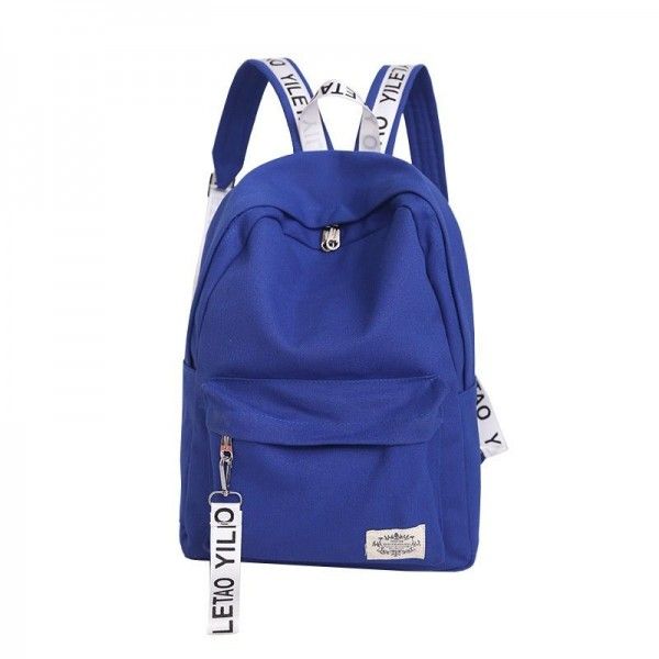 New style Canvas Backpack, Japanese and Korean version, simple junior and senior high school students' schoolbag, large capacity travel bag, supplied by the manufacturer