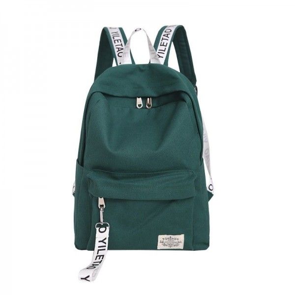 New style Canvas Backpack, Japanese and Korean version, simple junior and senior high school students' schoolbag, large capacity travel bag, supplied by the manufacturer