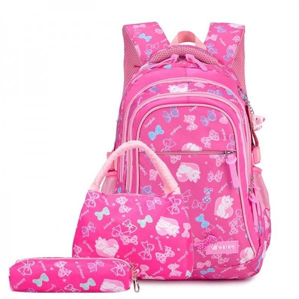 Factory wholesale student bag three piece fashion printing backpack cute large capacity Backpack