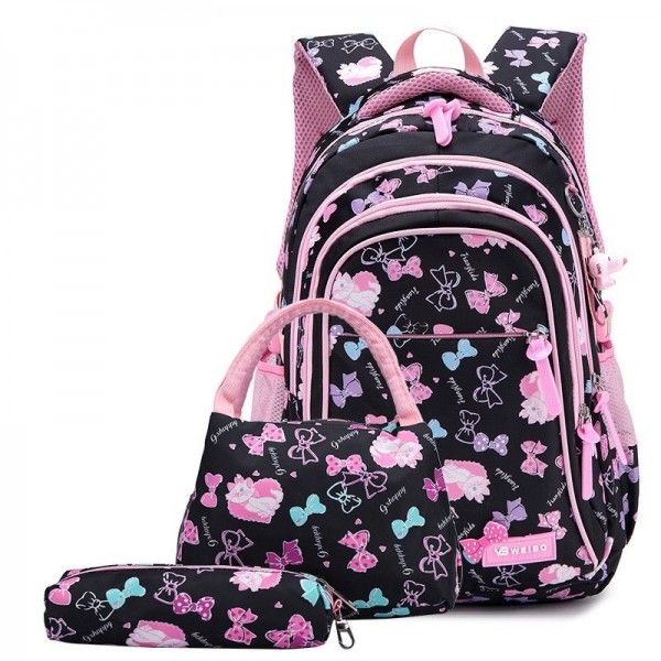 Factory wholesale student bag three piece fashion printing backpack cute large capacity Backpack