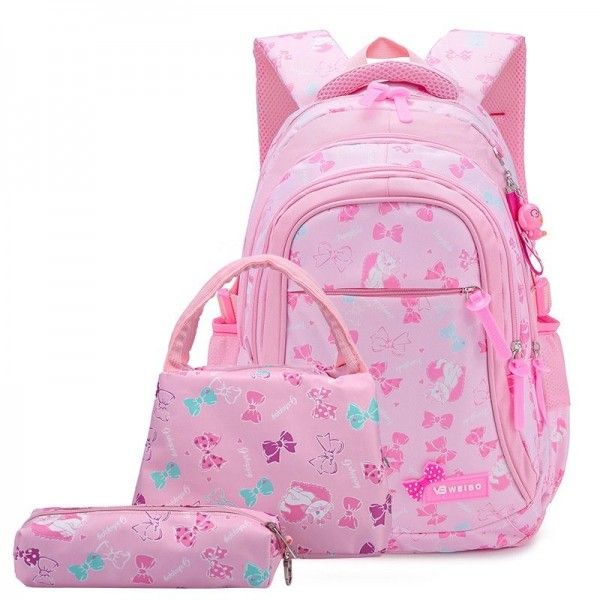 Factory wholesale student bag three piece fashion printing backpack cute large capacity Backpack