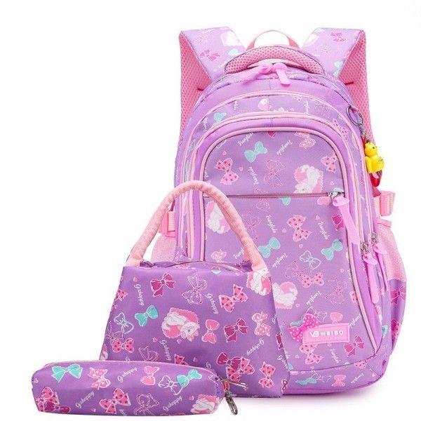 Factory wholesale student bag three piece fashion printing backpack cute large capacity Backpack