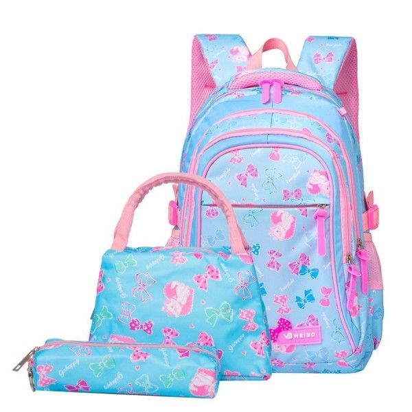 Factory wholesale student bag three piece fashion printing backpack cute large capacity Backpack