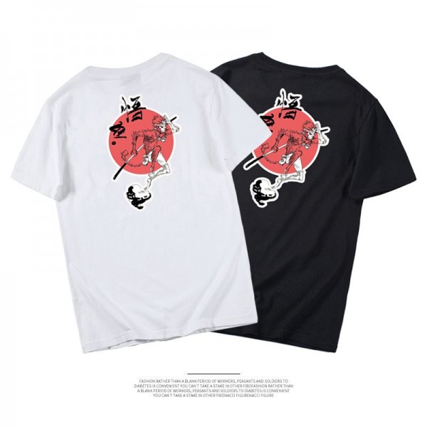 Japanese original fashion brand Wukong printed cotton short sleeve T-shirt youth personality half sleeve T-shirt in summer 2020 