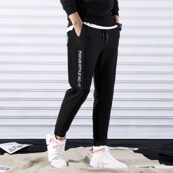 Spring and autumn new stall men's small foot sports casual pants for male students